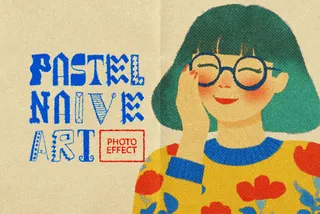 Pastel Naive Art Photo Effect