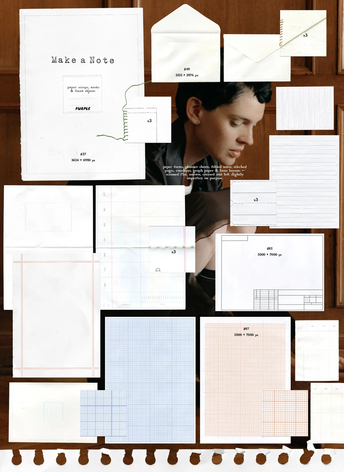 Make a Note Paper & Collage Elements