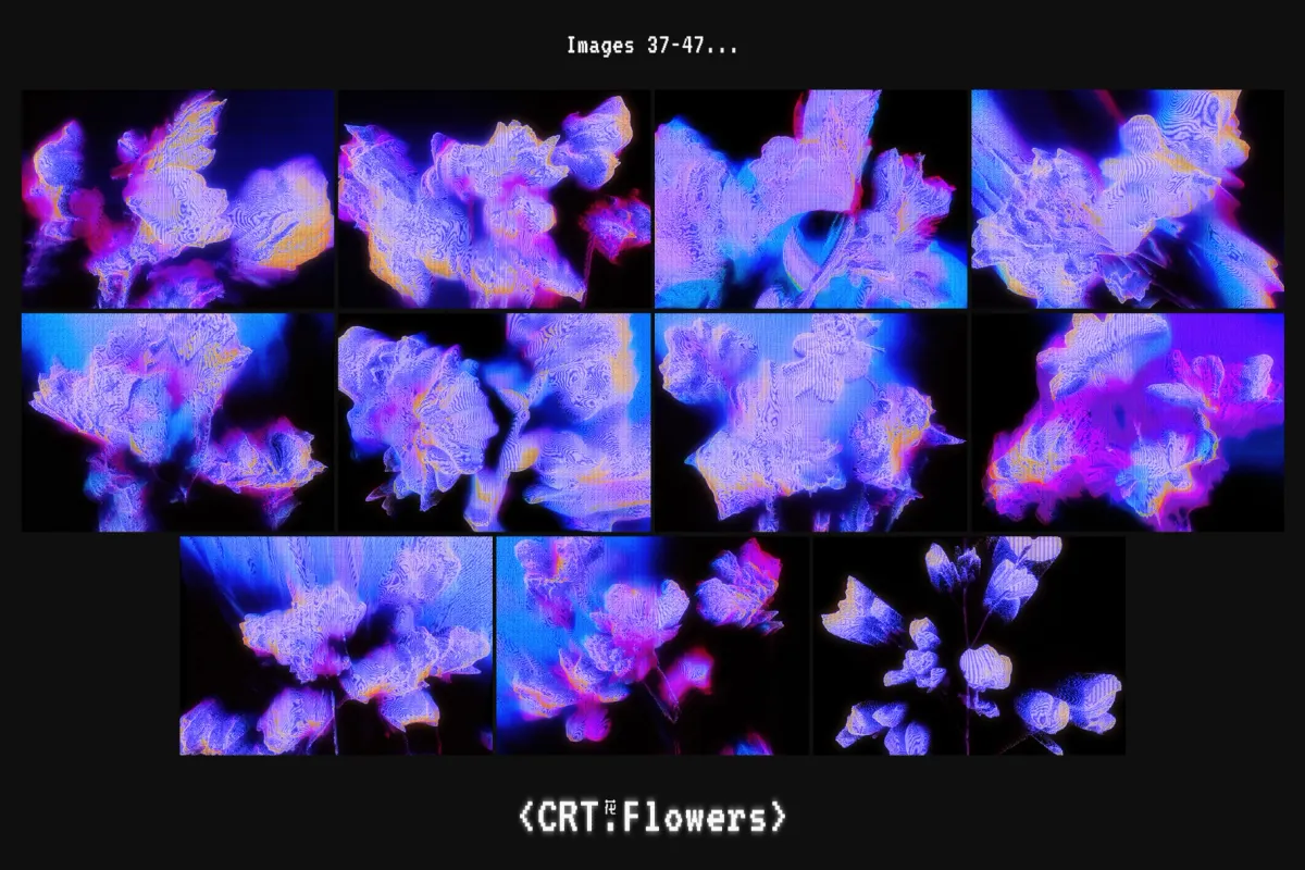 CRT Flowers Overlays