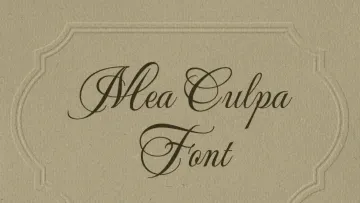 Mea Culpa Font