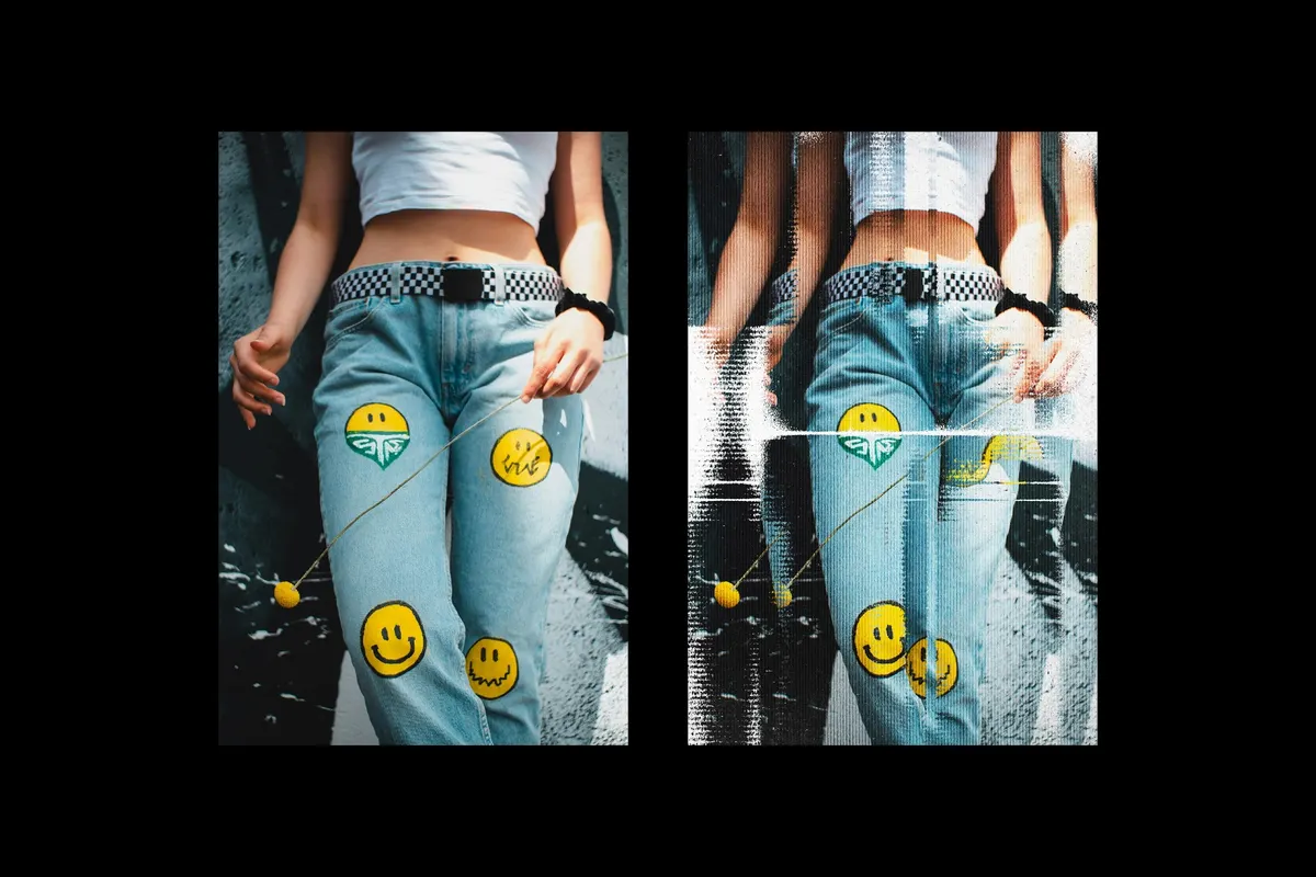 Glitch Copier Poster Effect