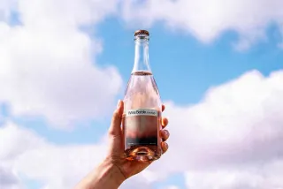 Rosé Wine Bottle Mockup
