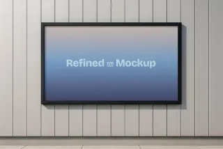 Minimalist Framed Wallscape Mockup
