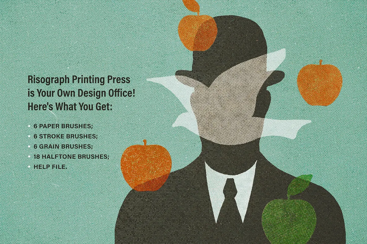 Printing Press Procreate Brushes