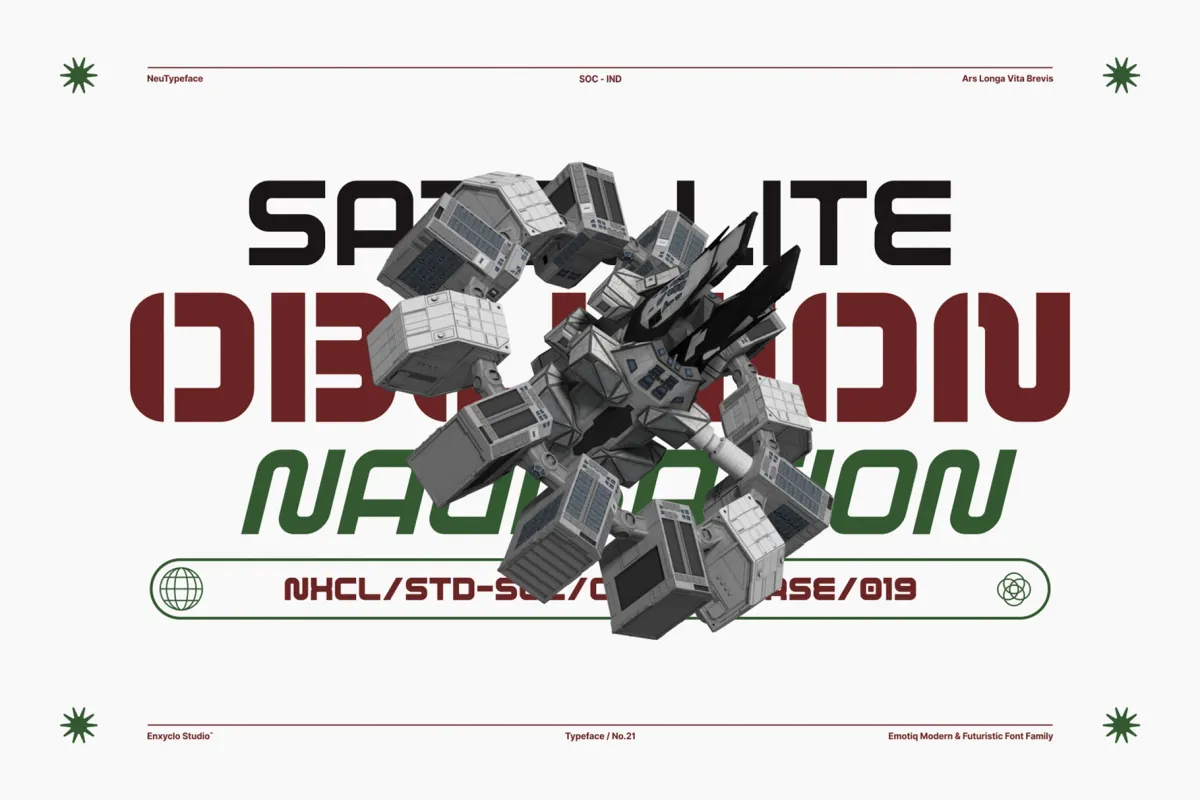 EMOTIQ – Futuristic Sans Serif Font Family