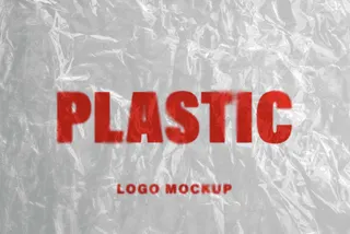 Plastic Wrap Logo Mockup