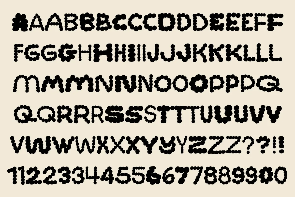 Dottie - Hand-Lettered Dot Font