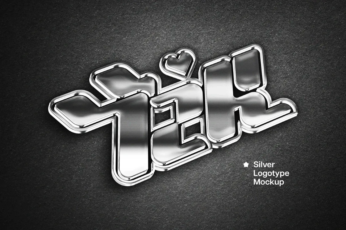 Silver Logo Mockup