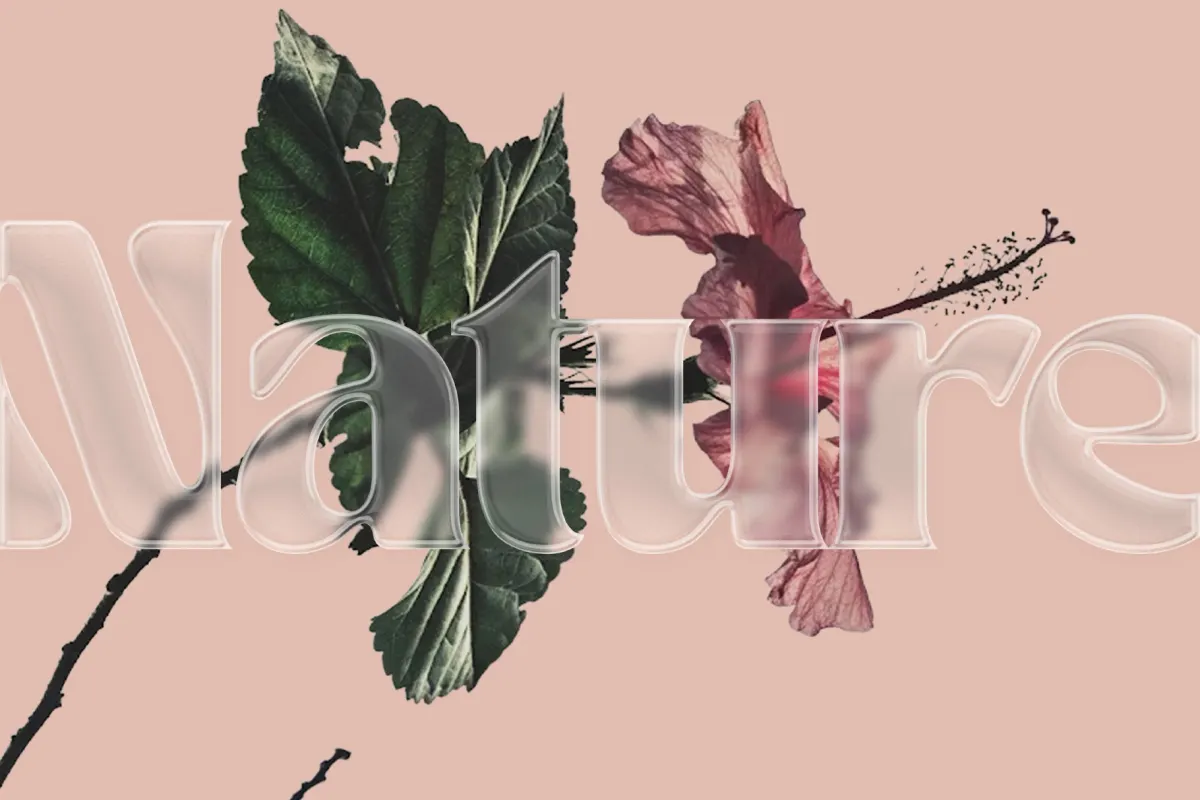 Modern Liquid Glass Text Effect
