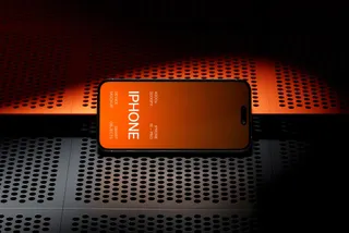 iPhone 16 Pro Mockup on Metal Rack
