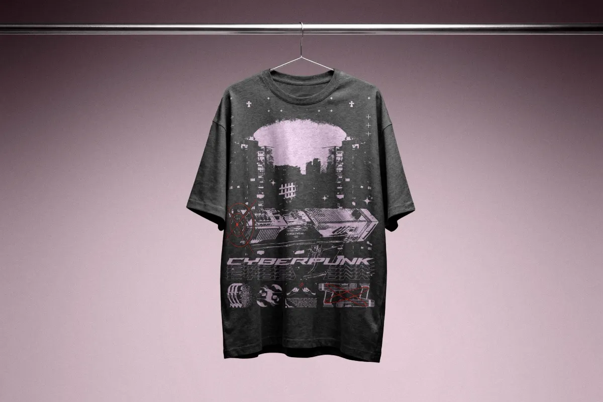 Oversize Shirt on Hanger Mockup