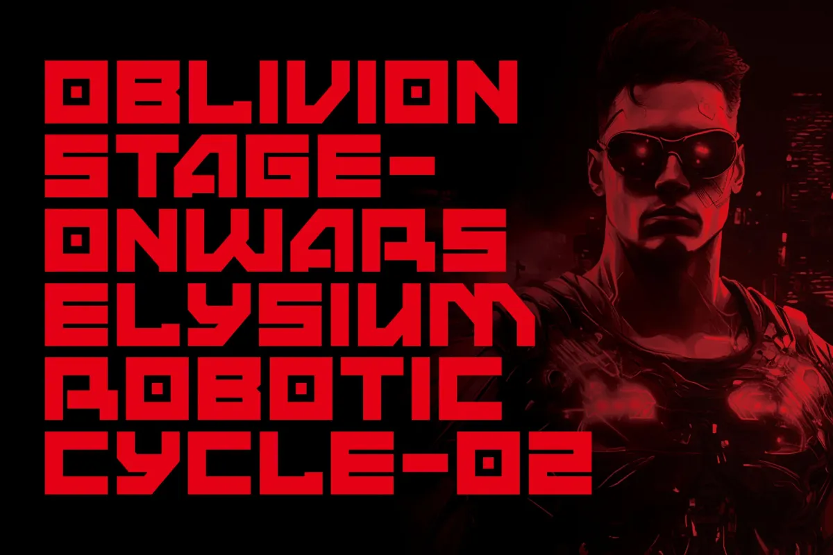 Andmorey - Futuristic Display Font