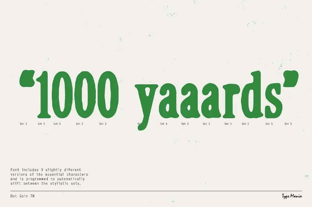 Dot Gain TM — Cozy Serif