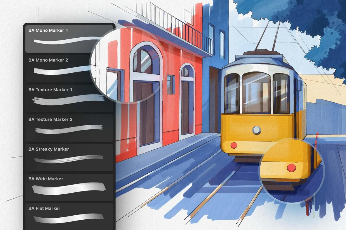 Streamline Markers - Illustrator Brushes