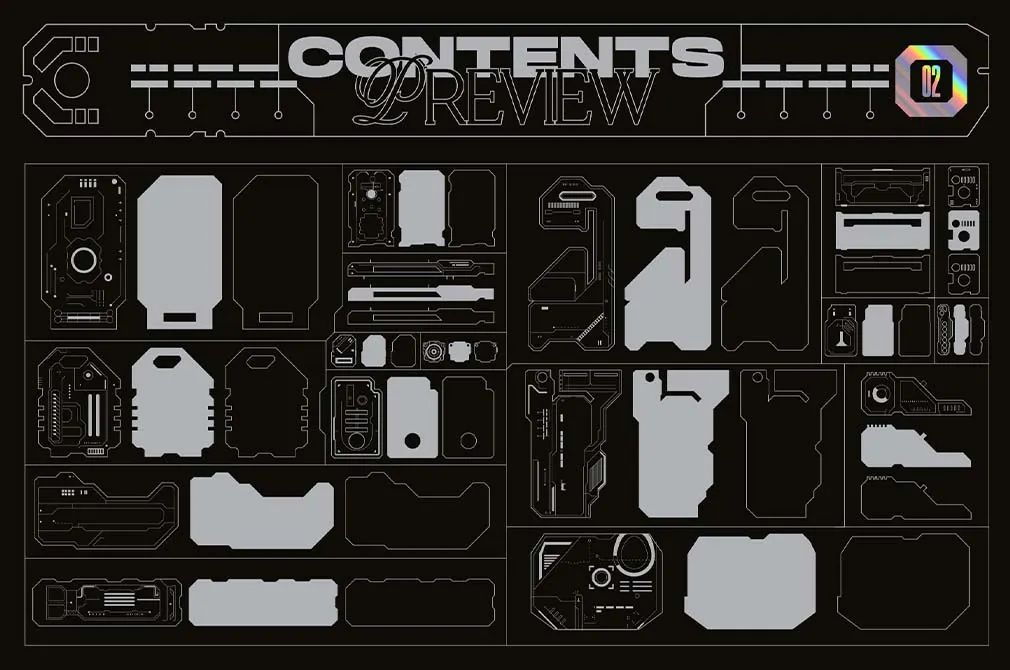 Sci-Fi Panels Vector Elements