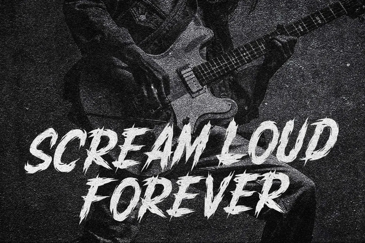Scary Brusher a Wild Brush Font