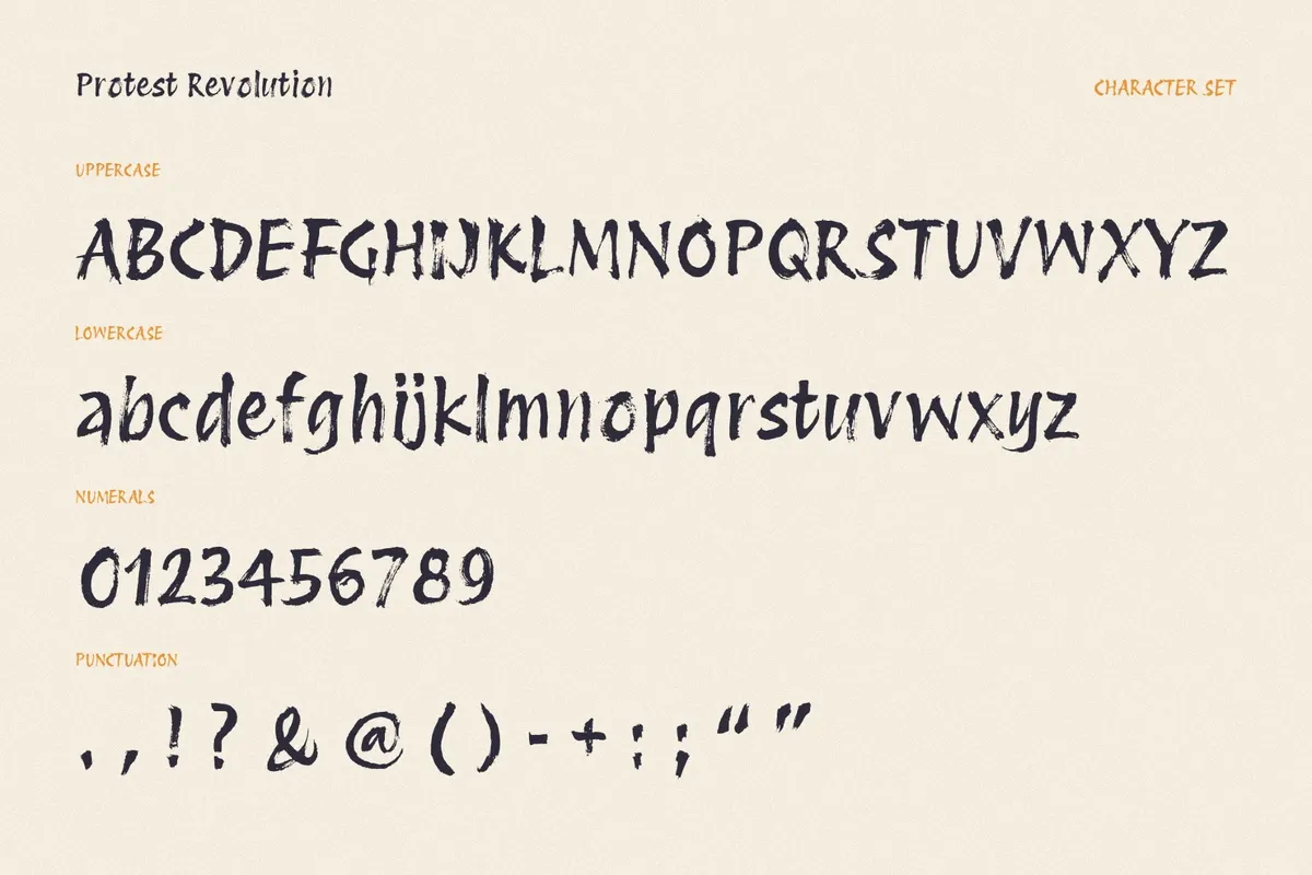 Protest Revolution - Grunge Brush Font