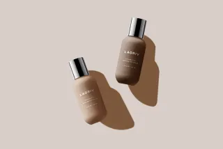 Satin Glass Beauty Bottle Mockup