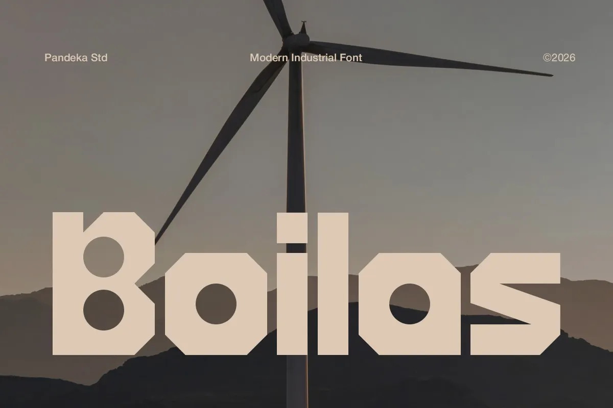 Boilas - Bold Geometric Display Font