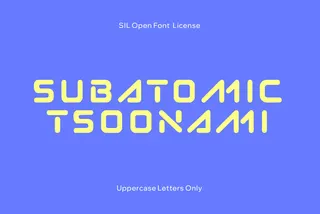 Subatomic Tsoonami - Tech Font