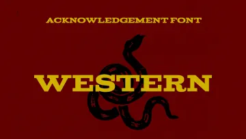 Acknowledgement Font