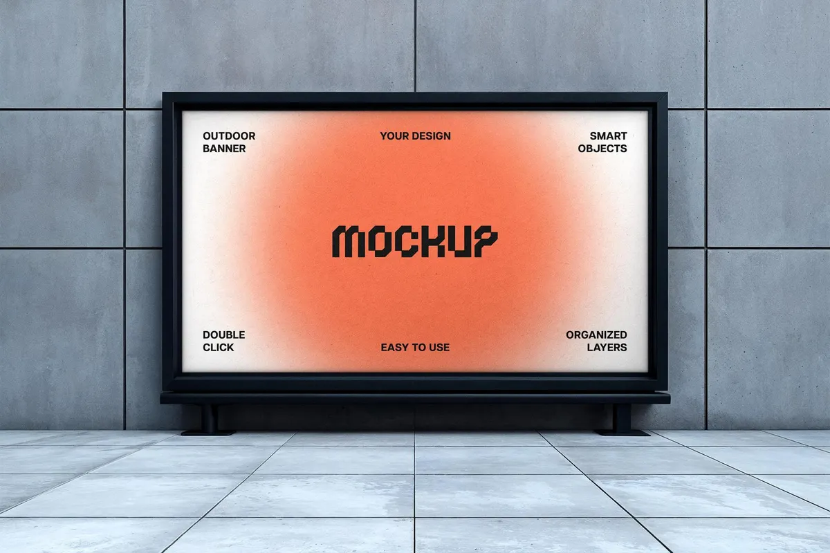 Indoor Advertising Banner Mockup