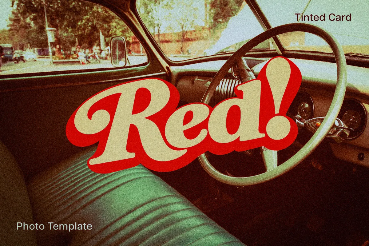Red Tinted Card Photo Effect
