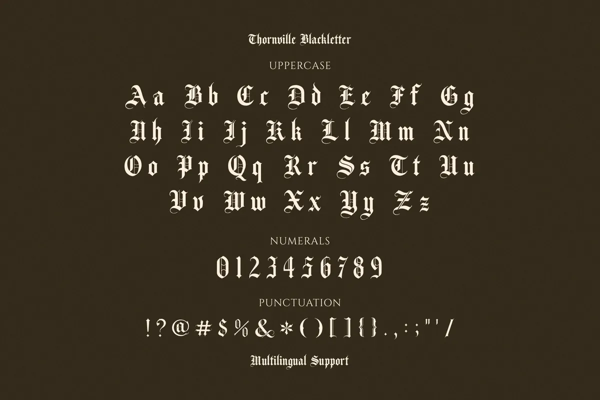 Thornville - Ornamental Blackletter Font
