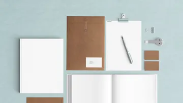 Powderblue Stationery Mockup