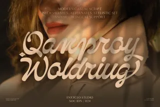 Qanproy Woldriug - Swash Script Font