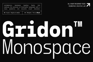Gridon - Geometric Display Sans Font