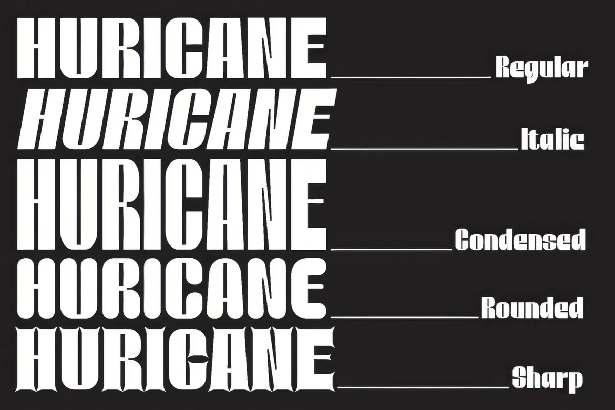 Huricane — Bold Display Typeface