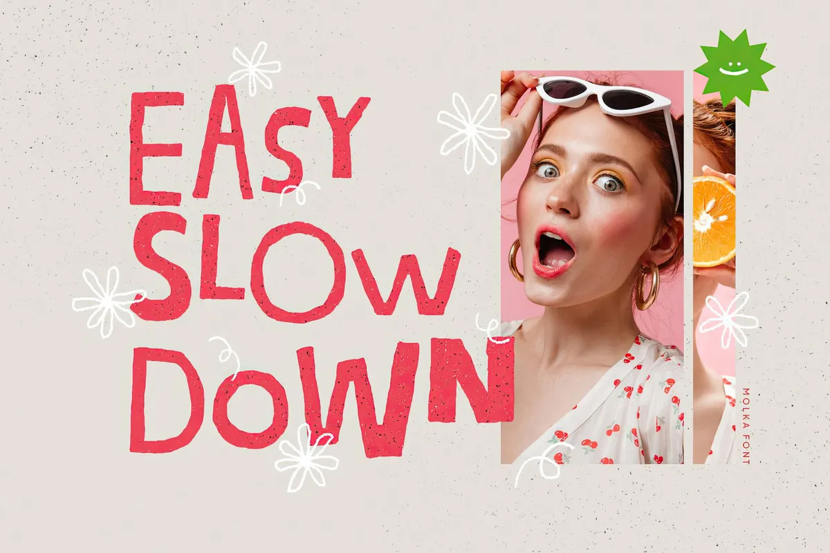 Molka - Rough Hand-Drawn Display Font