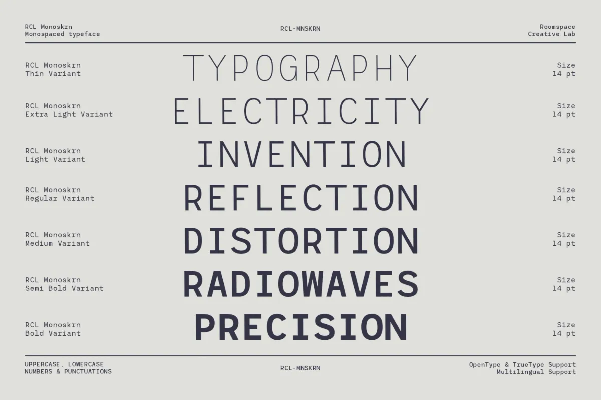 Monoskrn – Modern Monospaced Font