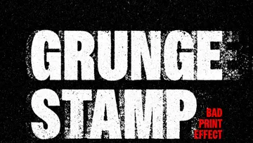 Grunge Print Stamp Text Effect