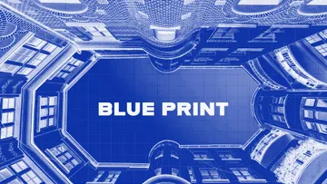 Blue Ink Print Photo Effect