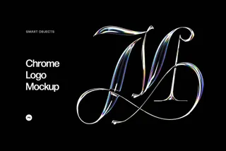 Chrome Logo Mockup