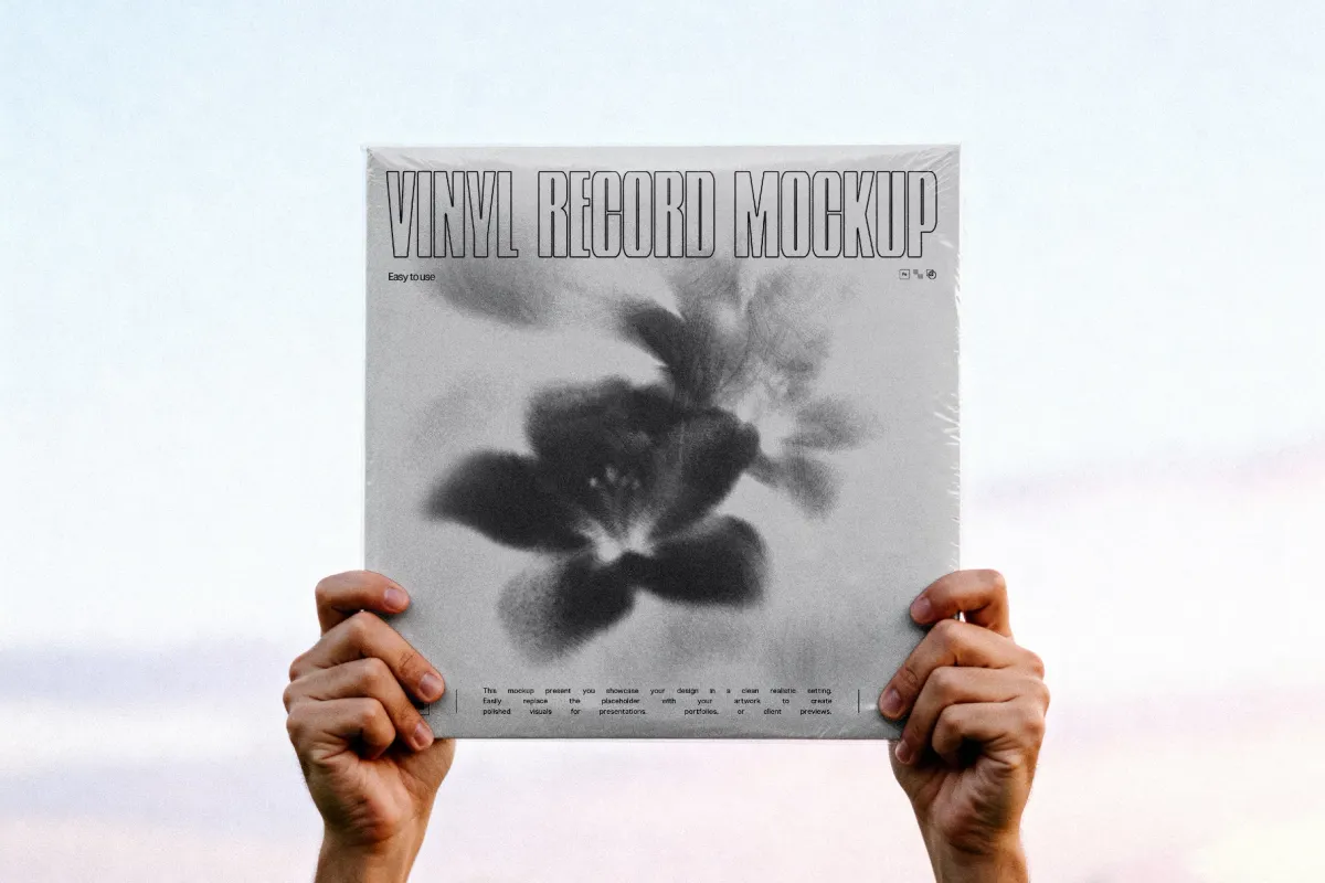 Handheld Vinyl Sleeve Mockup