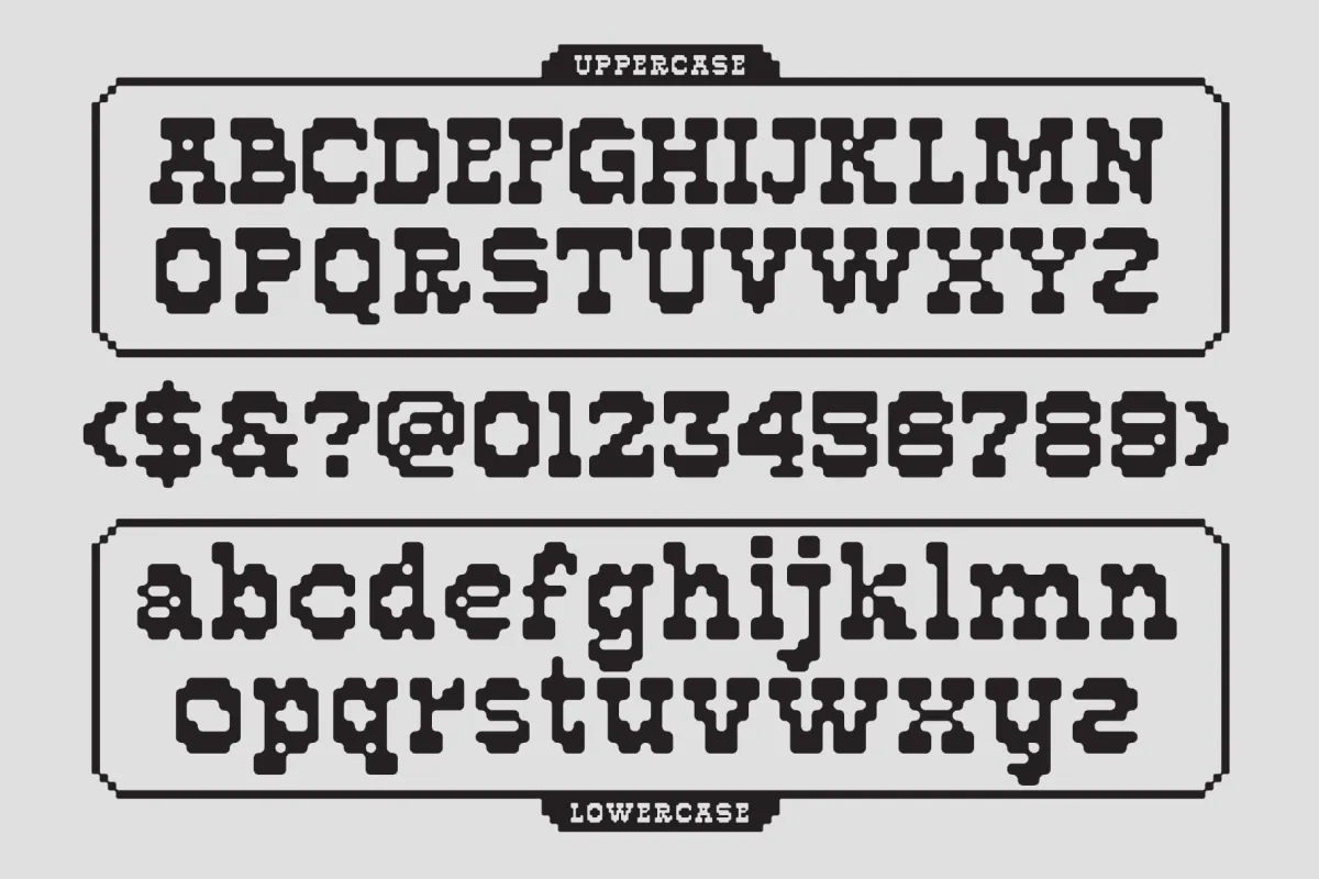 Porca - Rounded Pixel Display Font