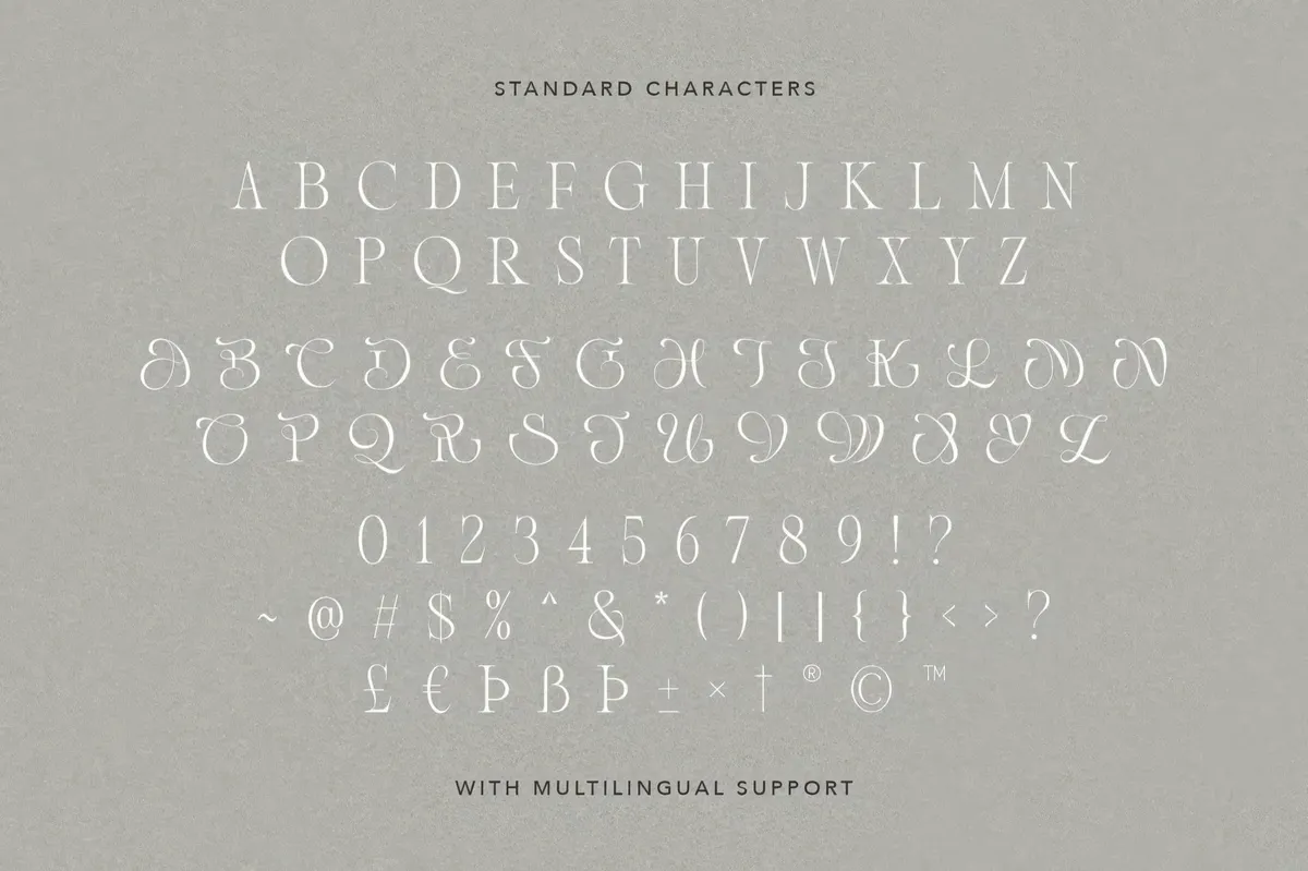 Luxury Charm — Modern Ligature Font
