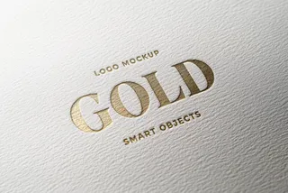 Gold Logo Mockup