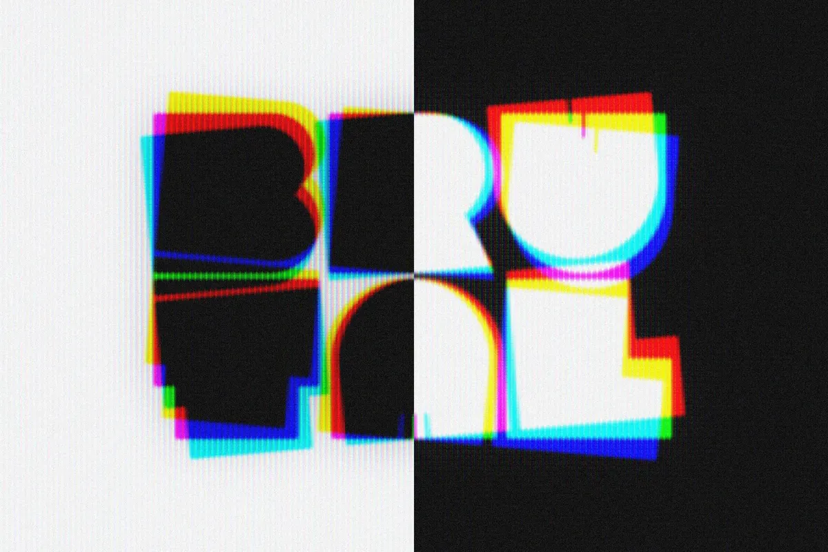 CRT Anaglyph Text Effect