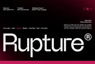 GC Rupture - Modern Inktrap Sans Serif Family