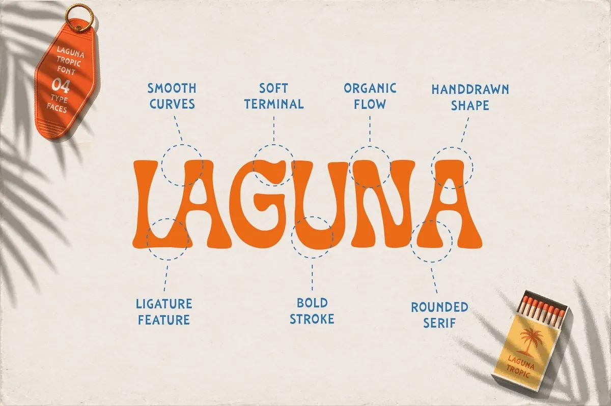 Laguna Tropic – Tropical Display Font Duo