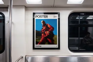 Subway Train Poster Mockup