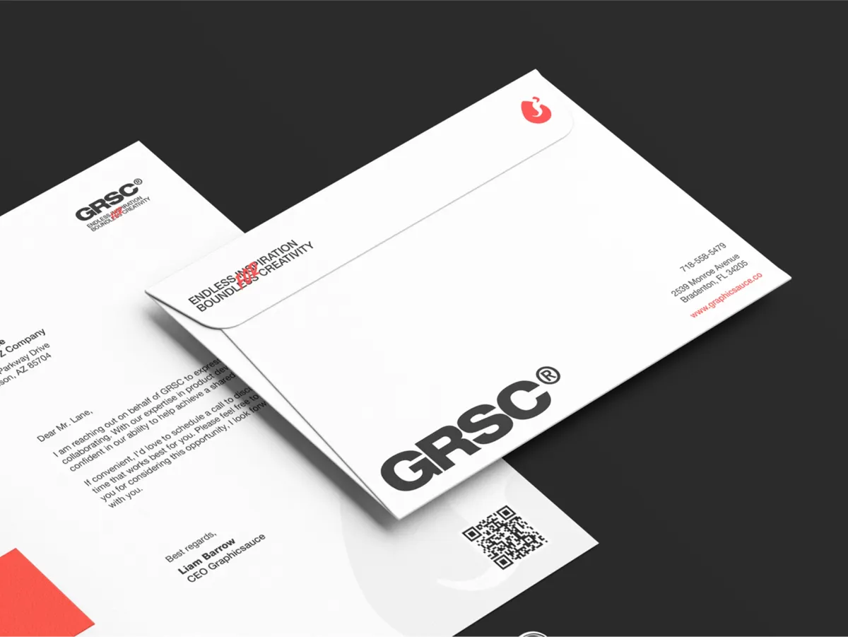Letterhead Business Card with Marble Mockup