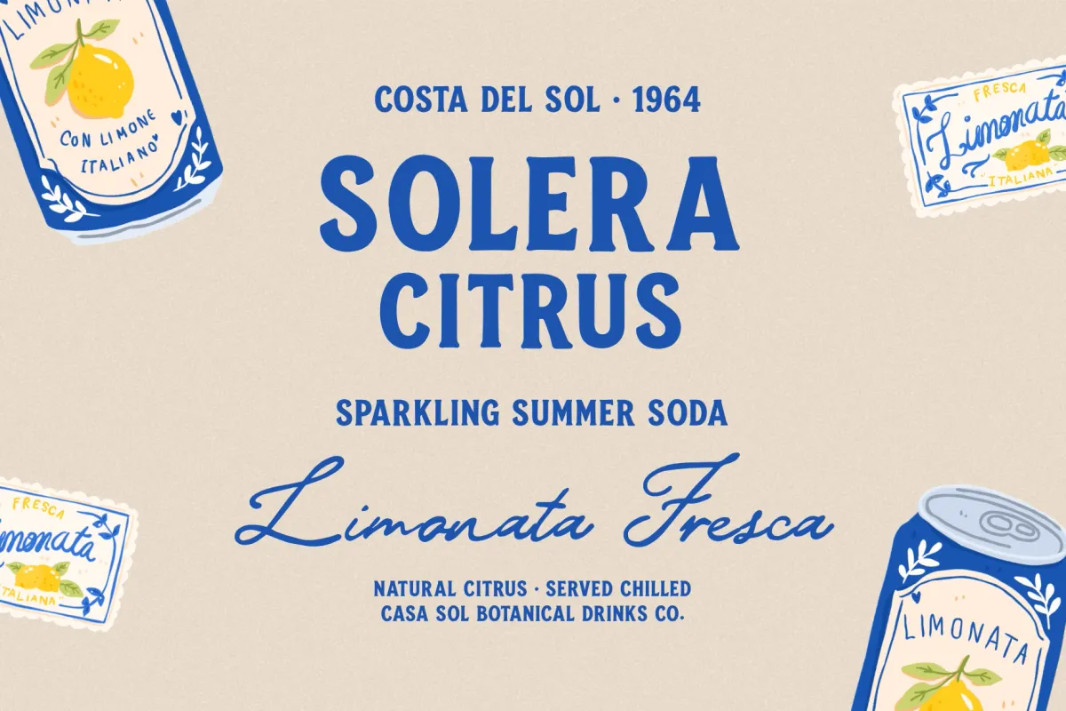 Casa Sol – Mediterranean Hand-Drawn Font Duo