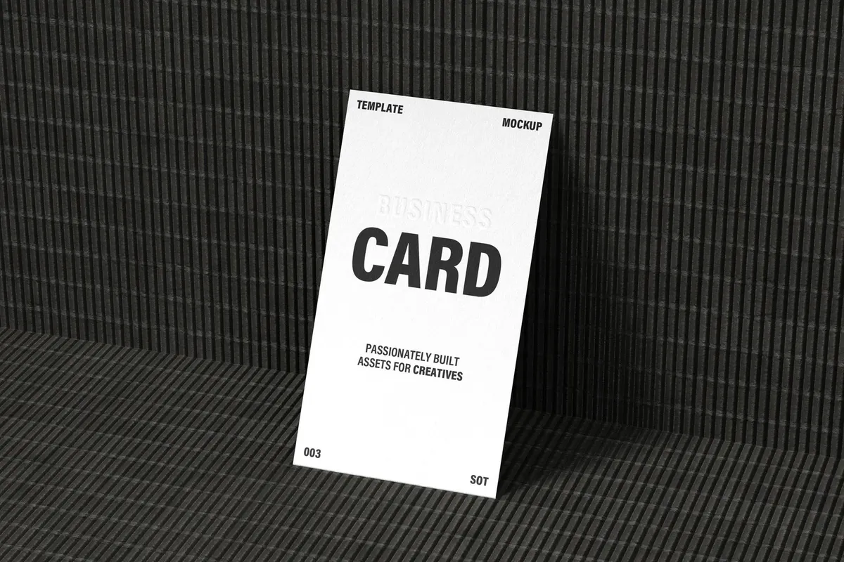 90x50mm Business Card Mockup