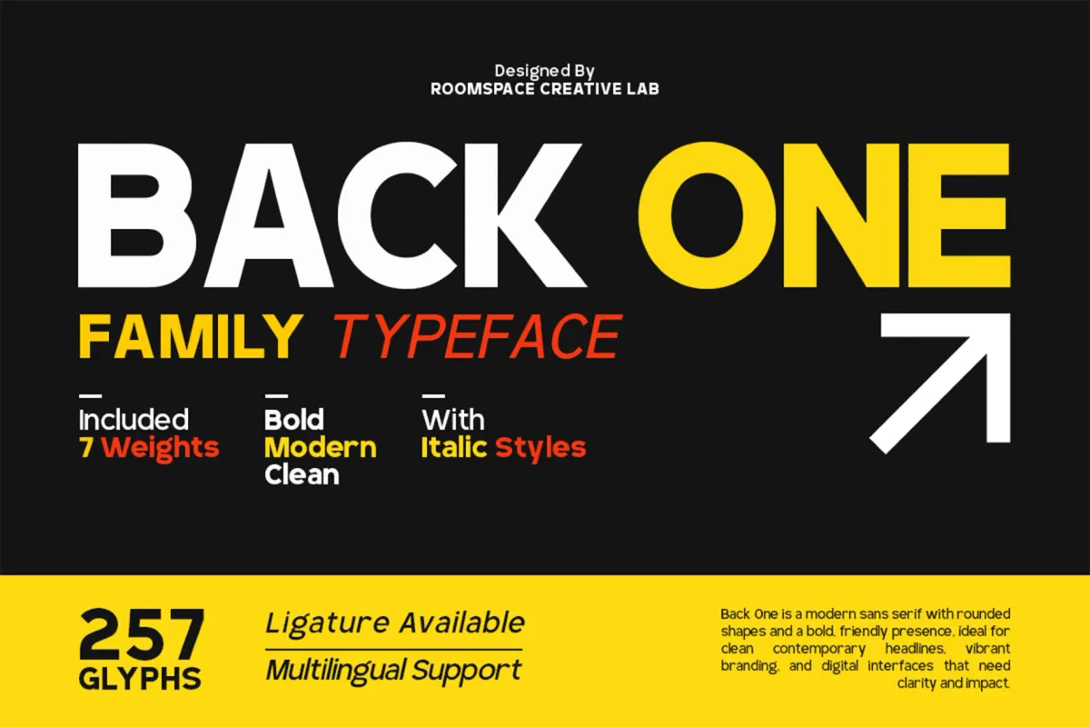 RCL BackOne – Bold Modern Sans Font