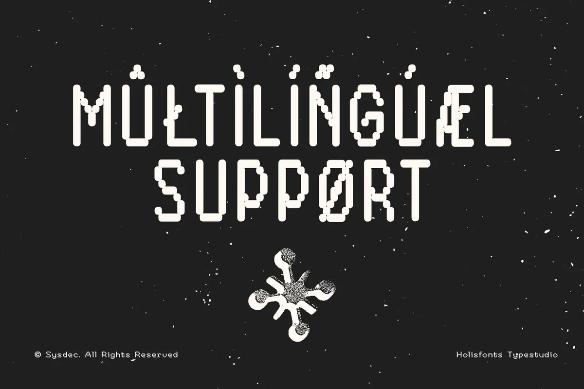 Sysdec - Futuristic Pixel Display Typeface
